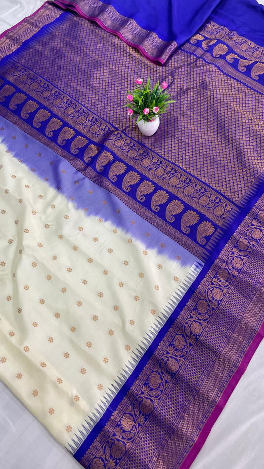 Gadwal Pure Silk Traditional Big Border PL Sarees S2-22-08-24