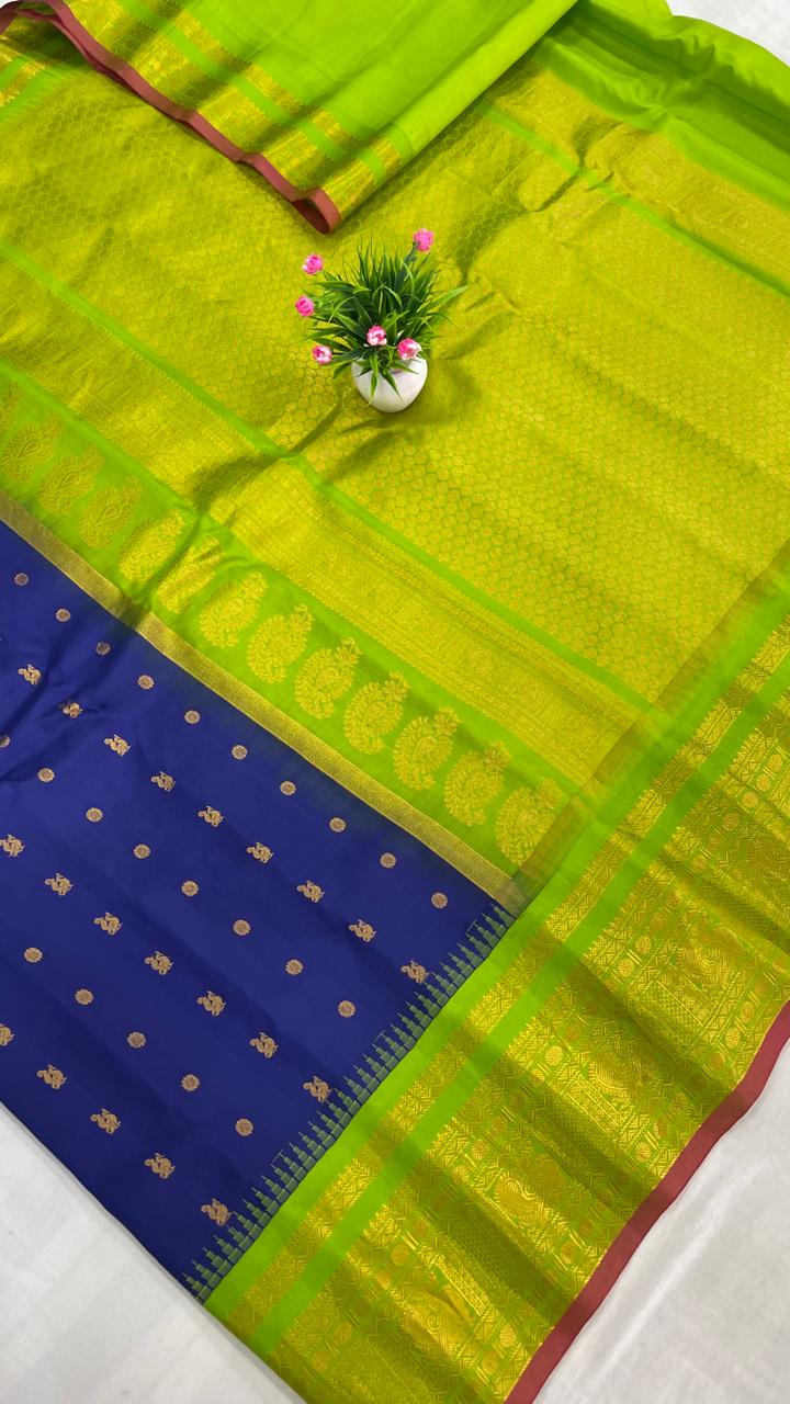 Gadwal Pure Silk Traditional Big Border PL Sarees S2-22-08-2024