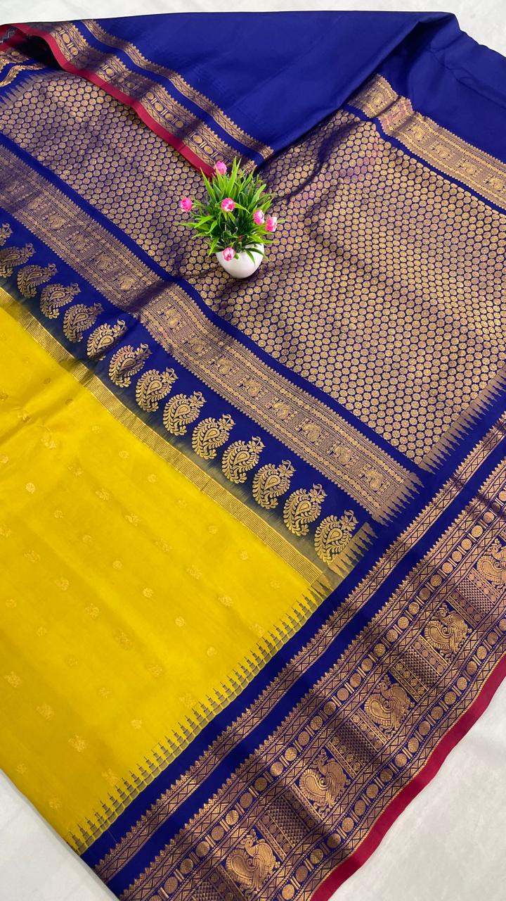 Gadwal Pure Silk Traditional Big Border PL Sarees S2-22-08-2024