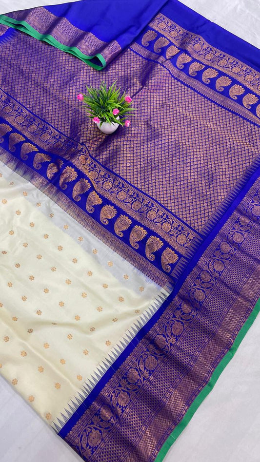 Gadwal Pure Silk Traditional Big Border PL Sarees S2-22-08-2024