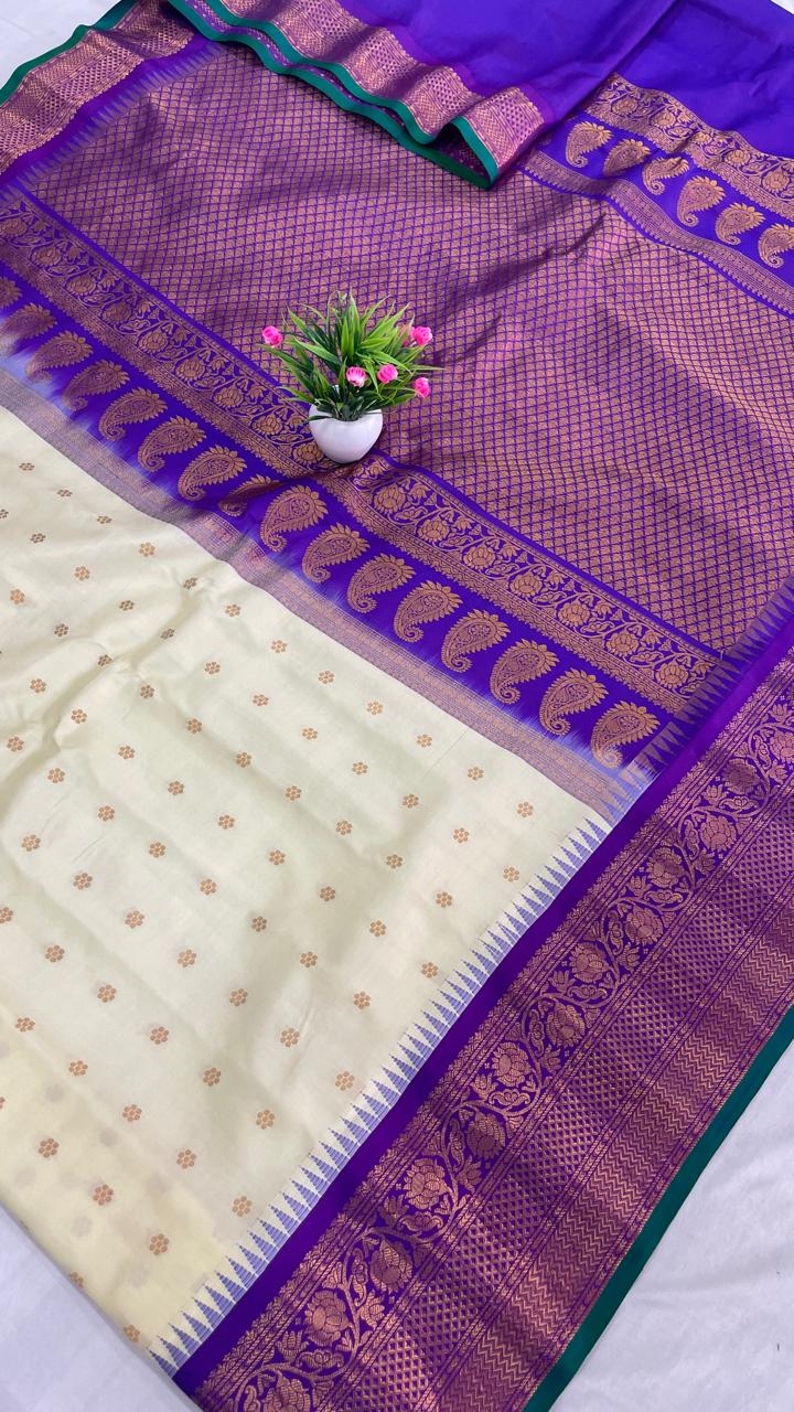 Gadwal Pure Silk Traditional Big Border PL Sarees S2-22-08-2024