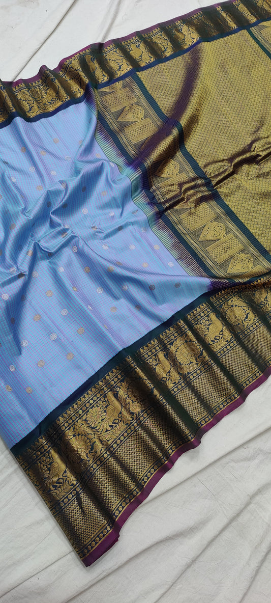 Gadwal Handloom Pure Silk Kuttu Border S2-27-04-24