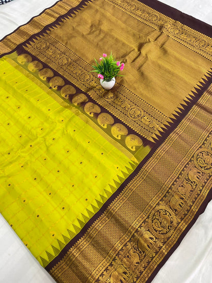 Gadwal Pure Silk Traditional Big Border PL Sarees S2-20-08-2024