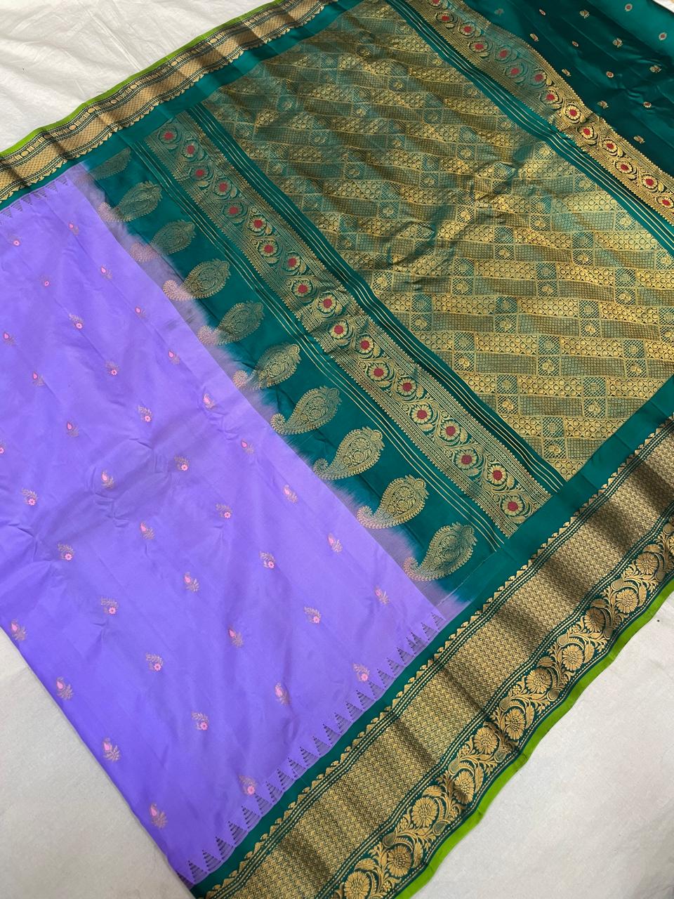 Gadwal Pure Silk small border pl sarees S1 26-09-24