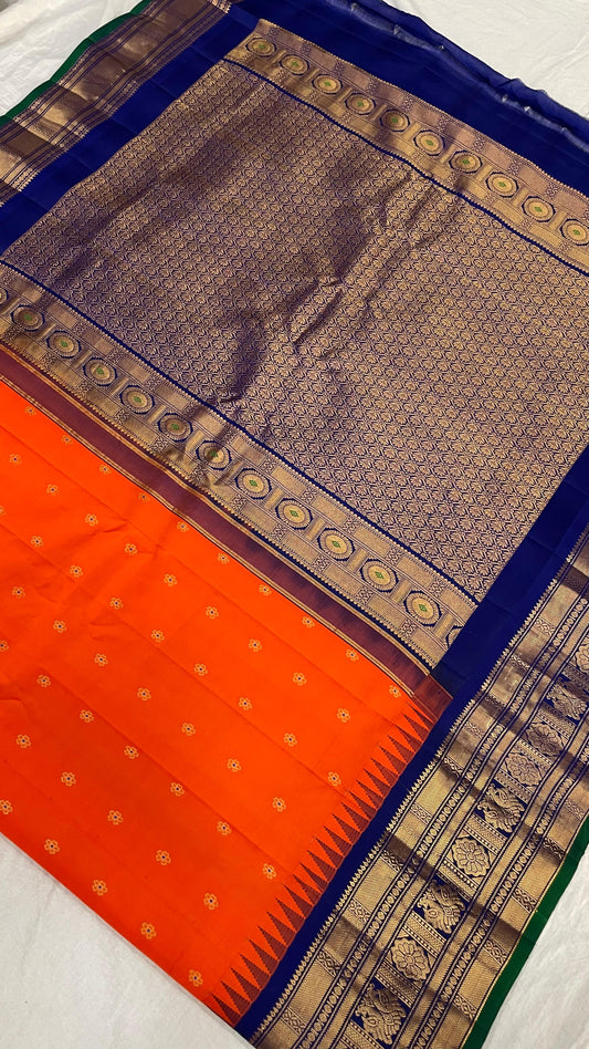 Gadwal Pure Silk Traditional Big Border PL Sarees S1-29-08-24