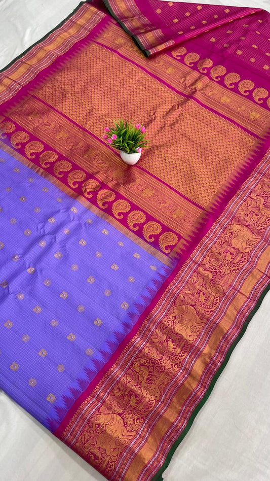 Gadwal Pure Silk Traditional Big Border PL Sarees S2-22-08-2024