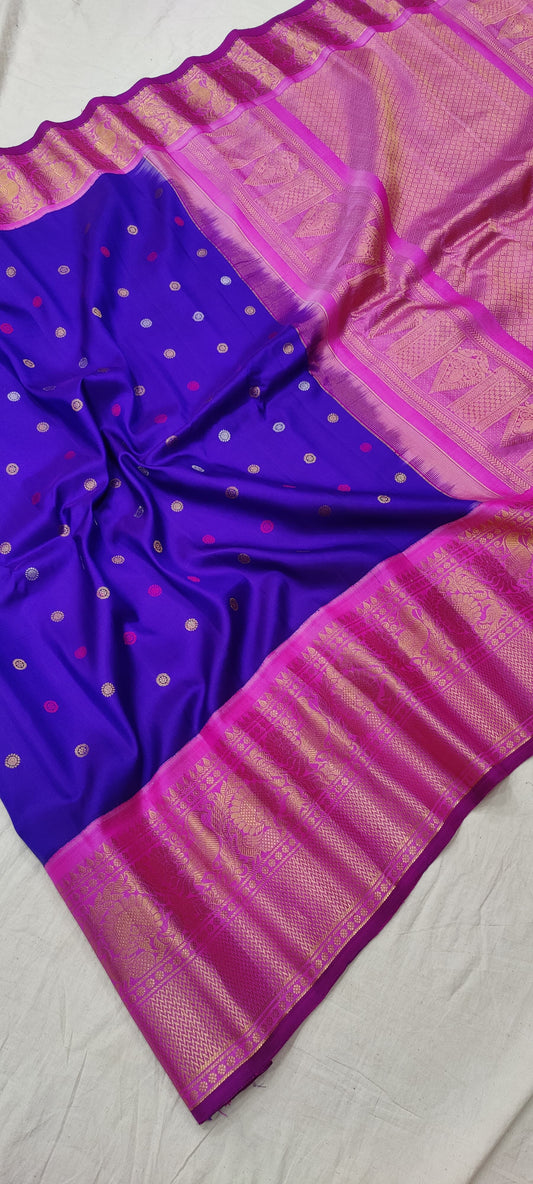 Gadwal Handloom Pure Silk Kuttu Border S2-27-04-24