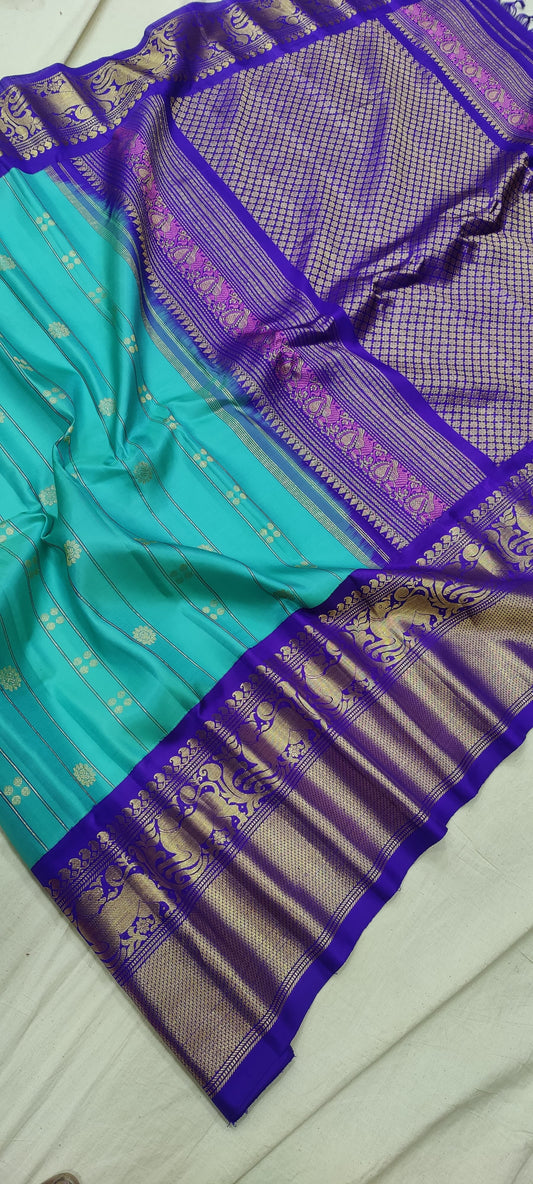 Gadwal Handloom Pure Silk Kuttu Border S2-27-04-24