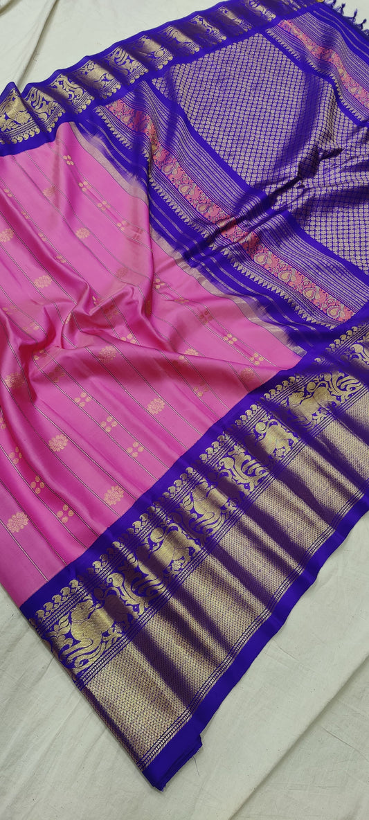 Gadwal Handloom Pure Silk Kuttu Border S2-27-04-24