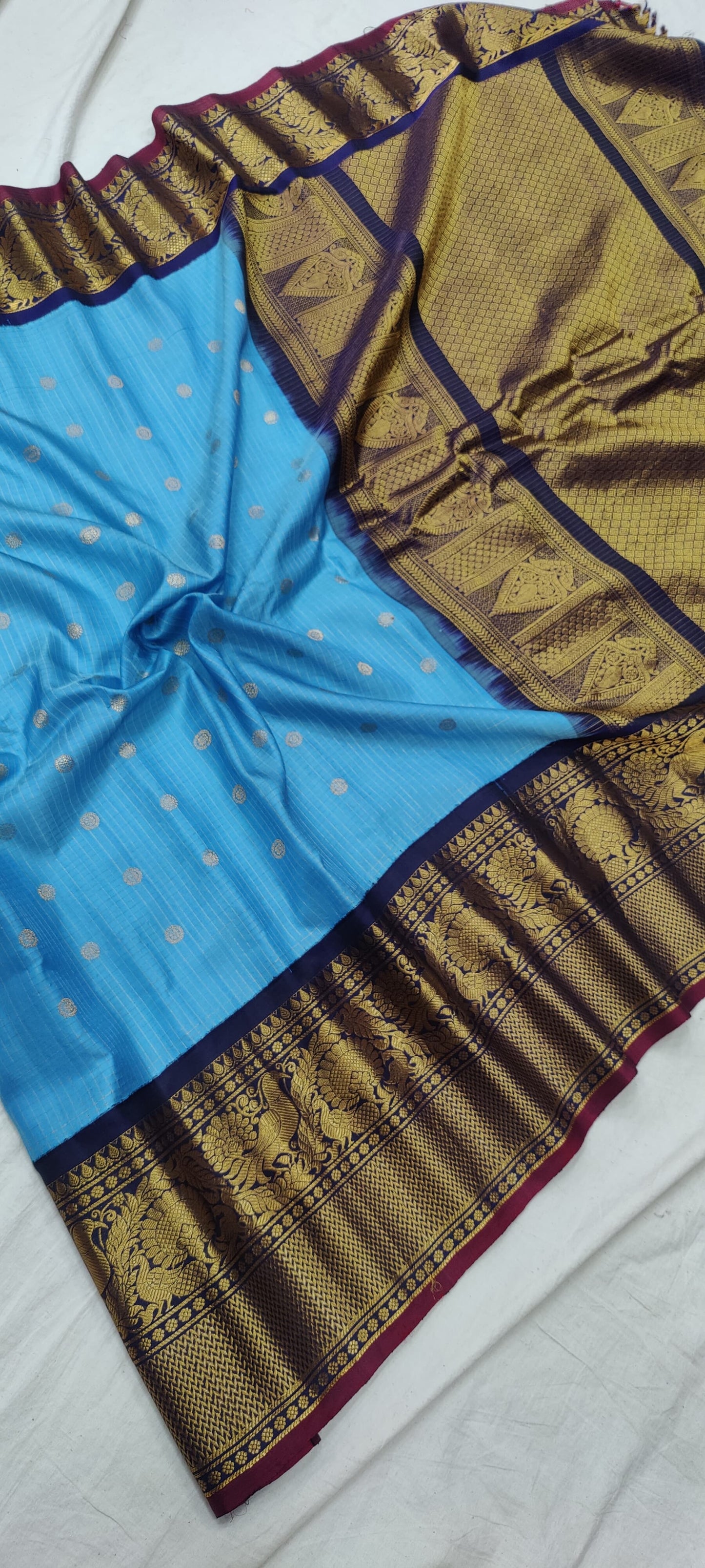 Gadwal Handloom Pure Silk Kuttu Border S2-27-04-24