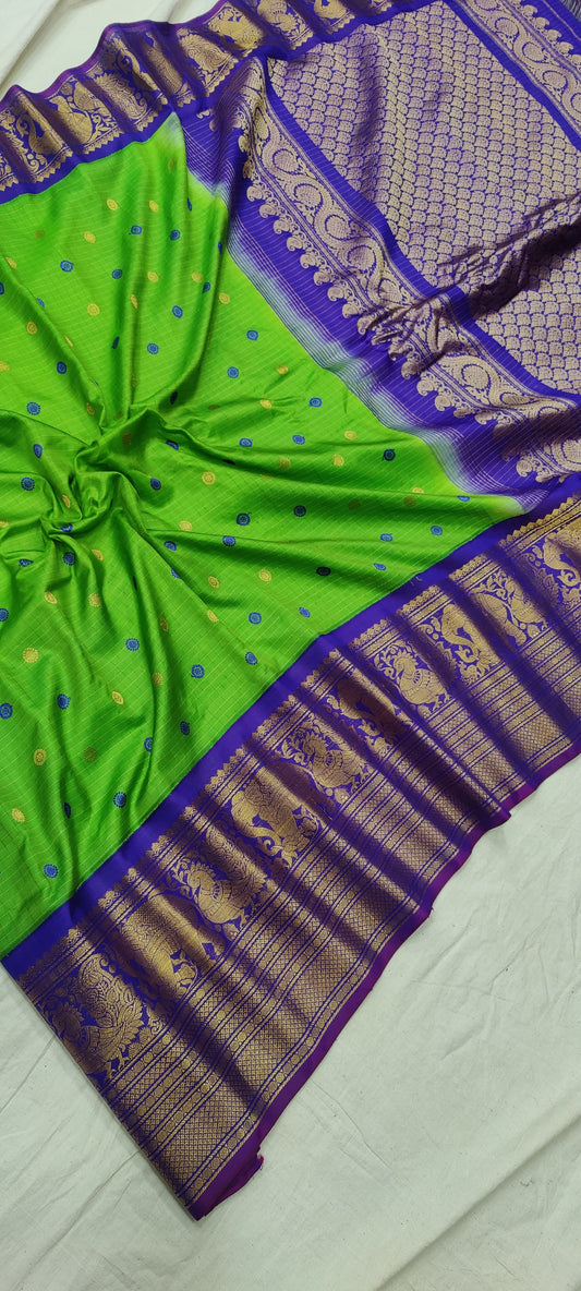 Gadwal Handloom Pure Silk Kuttu Border S2-27-04-24