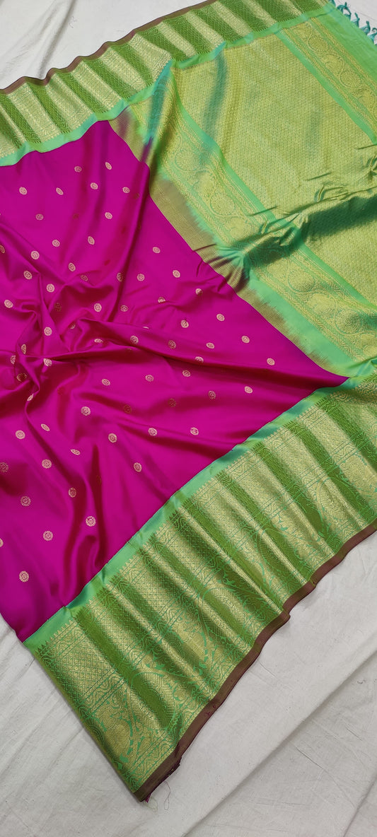 Gadwal Handloom Pure Silk Kuttu Border S2-27-04-24