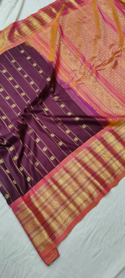 Gadwal Handloom Pure Silk Kuttu Border S2-27-04-24