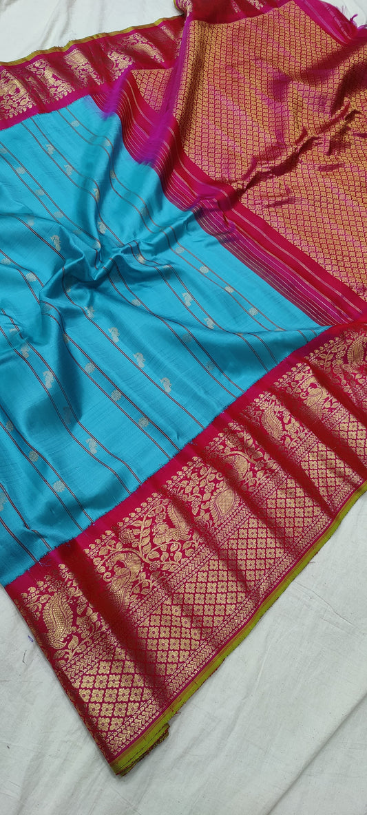 Gadwal Handloom Pure Silk Kuttu Border S2-27-04-24