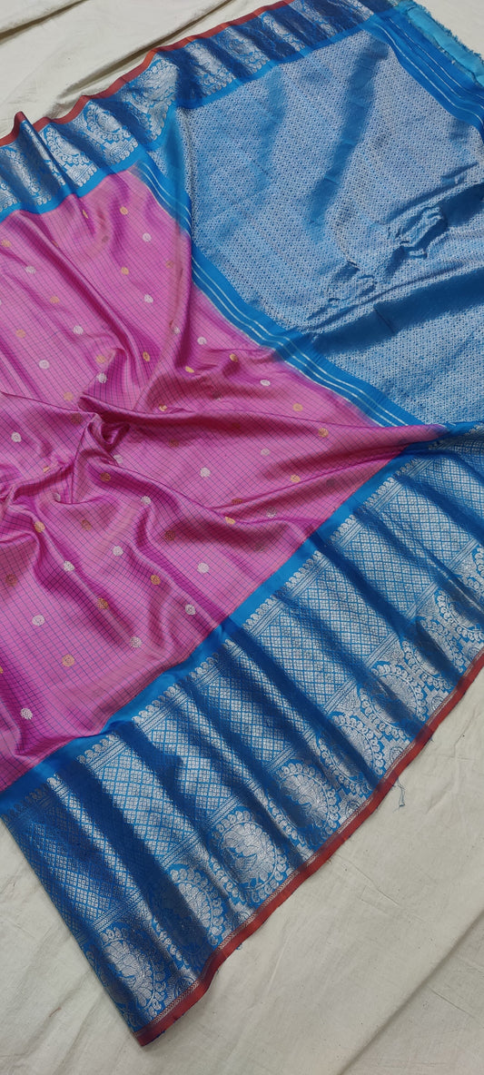 Gadwal Handloom Pure Silk Kuttu Border S2-27-04-24