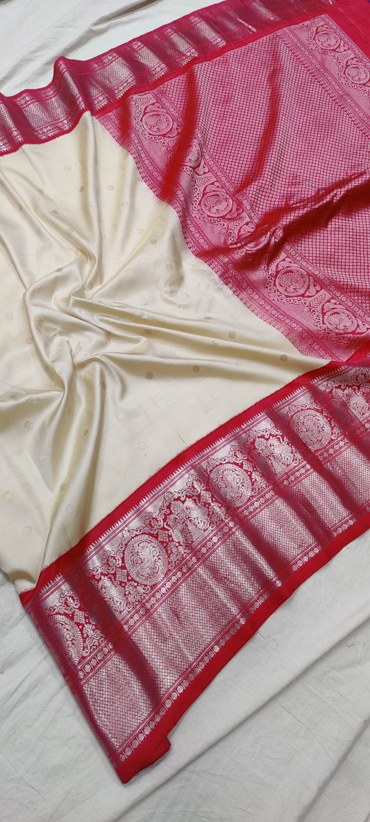 Gadwal Handloom Pure Silk Kuttu Border S2-27-04-24