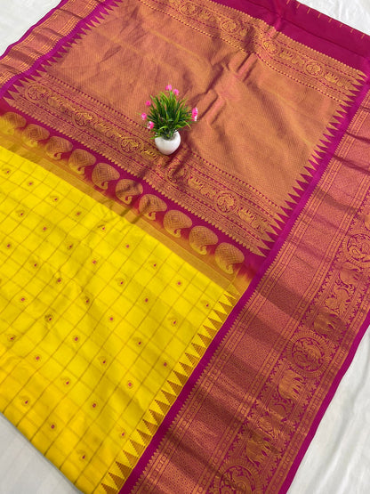 Gadwal Pure Silk Traditional Big Border PL Sarees S2-20-08-2024