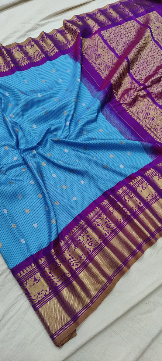 Gadwal Handloom Pure Silk Kuttu Border S2-27-04-24