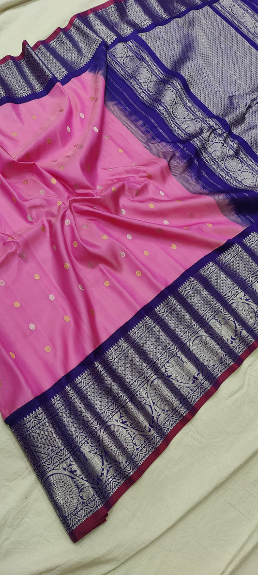 Gadwal Handloom Pure Silk Kuttu Border S2-27-04-24