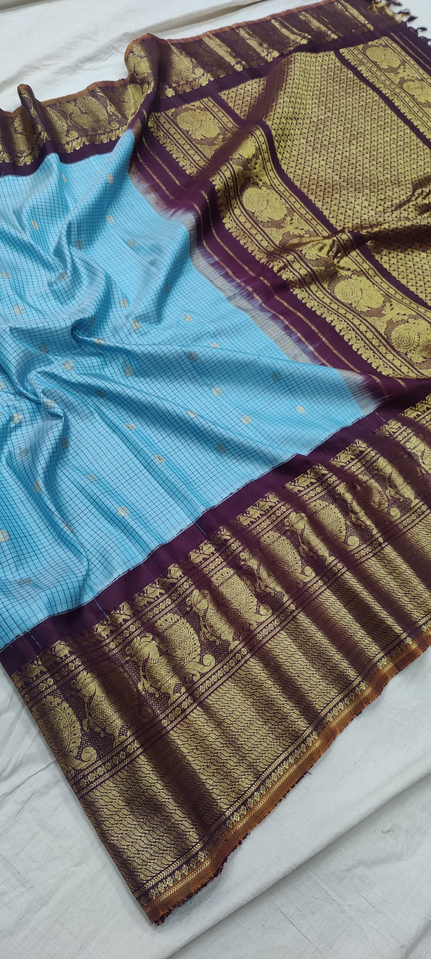 Gadwal Handloom Pure Silk Kuttu Border S2-27-04-24