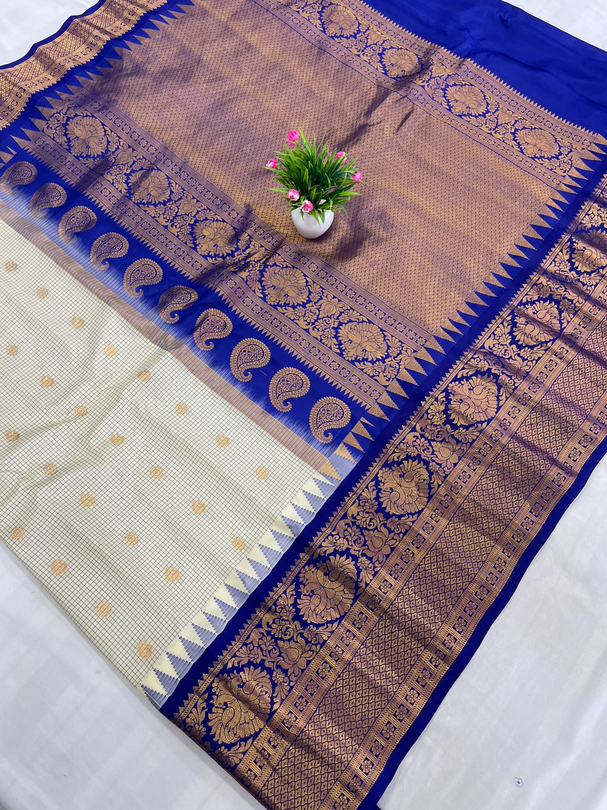 Gadwal Pure Silk Traditional Big Border PL Sarees S2-20-08-24