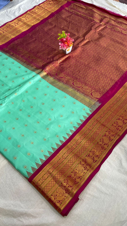 Gadwal Pure Silk Traditional Big Border PL Sarees S1-30-08-24