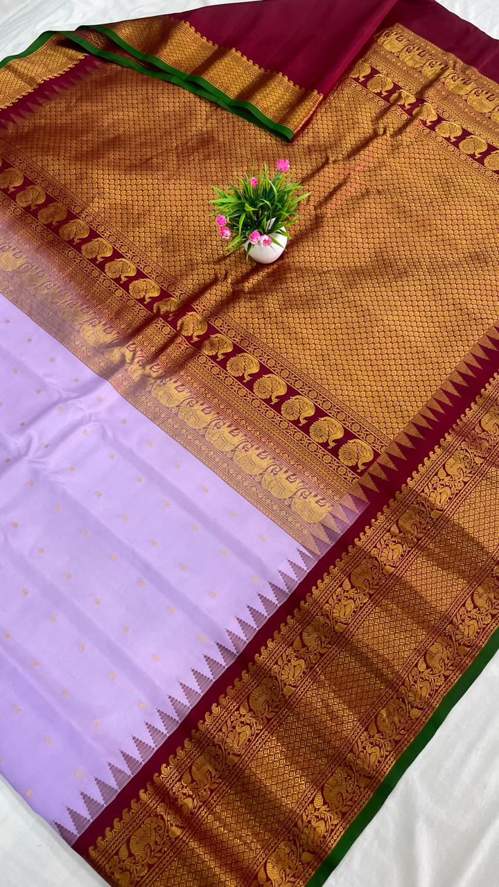 Gadwal Pure Silk Traditional Big Border PL Sarees S2-22-08-24