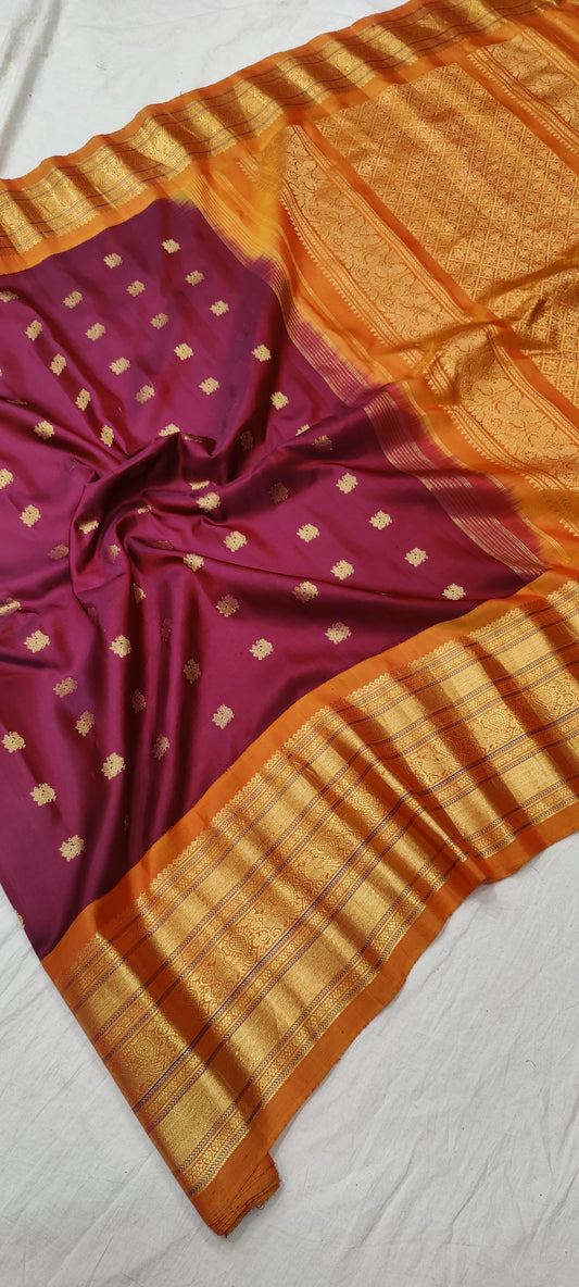 Gadwal Handloom Pure Silk Kuttu Border S2-27-04-24