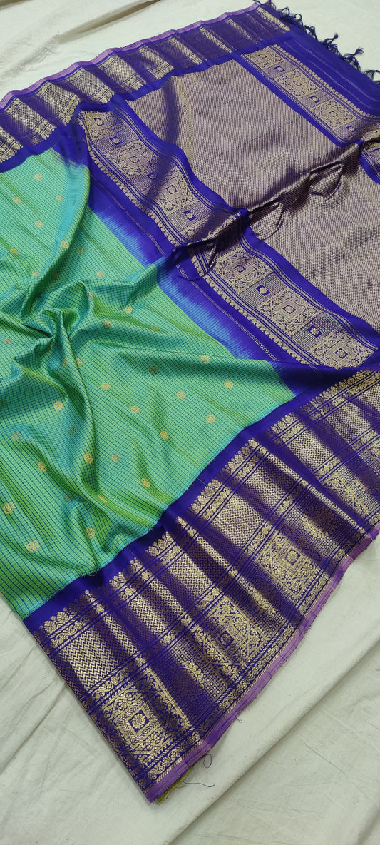 Gadwal Handloom Pure Silk Kuttu Border S2-27-04-24