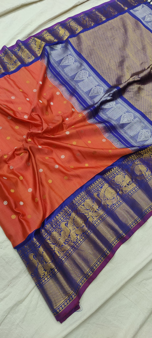 Gadwal Handloom Pure Silk Kuttu Border S2-27-04-24