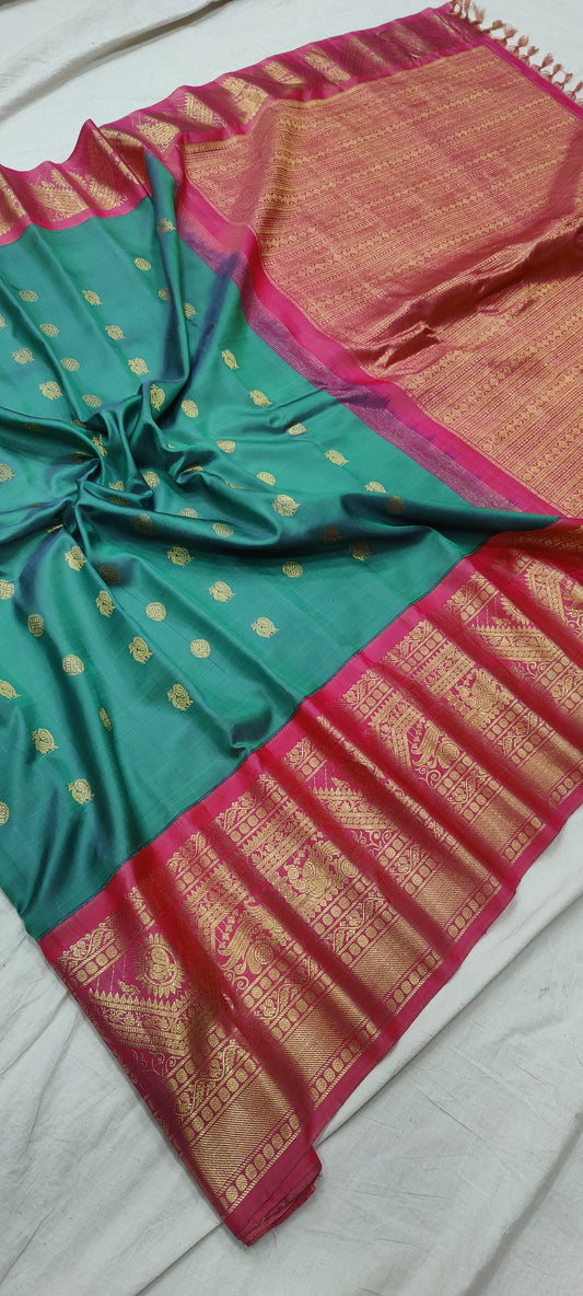 Gadwal Handloom Pure Silk Kuttu Border S2-27-04-24