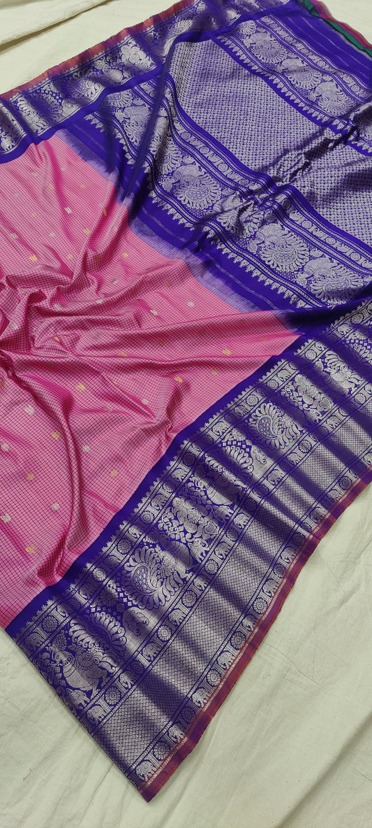 Gadwal Handloom Pure Silk Kuttu Border S2-27-04-24