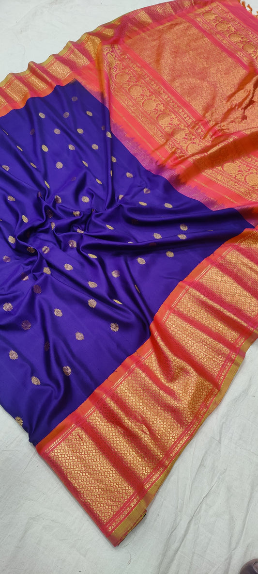 Gadwal Handloom Pure Silk Kuttu Border S2-27-04-24