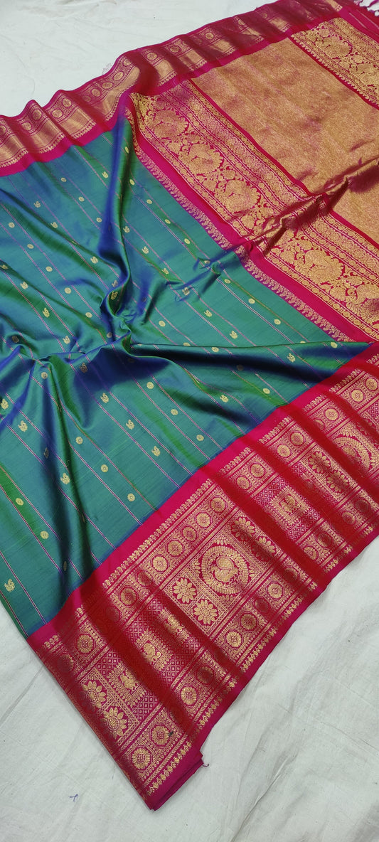 Gadwal Handloom Pure Silk Kuttu Border S2-27-04-24