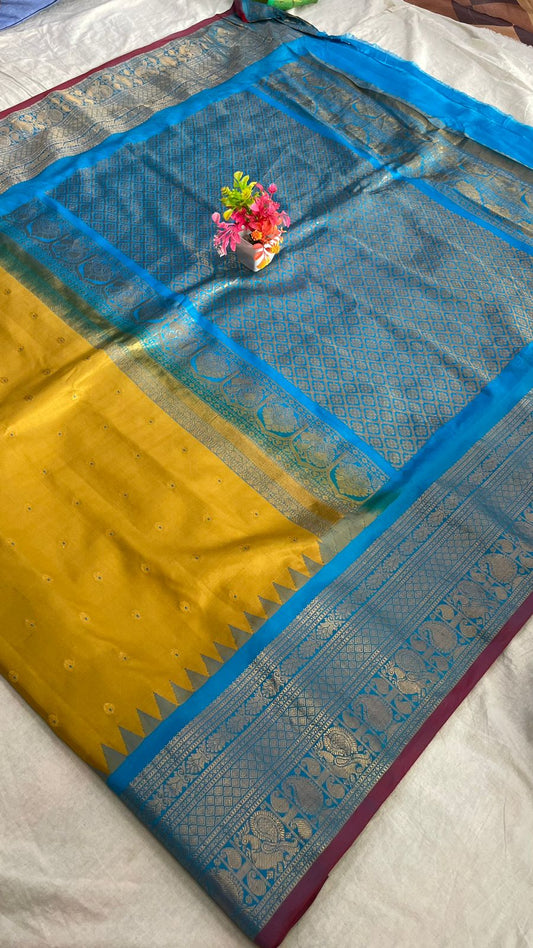 Gadwal Pure Silk Traditional Big Border PL Sarees S1-30-08-24