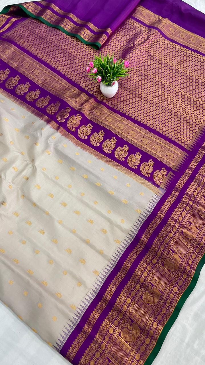 Gadwal Pure Silk Traditional Big Border PL Sarees S2-22-08-24