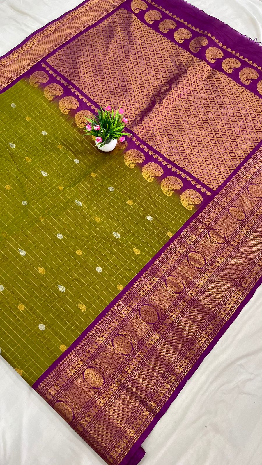 Gadwal Handloom Pure Silk Self Border S2-04-09-2024