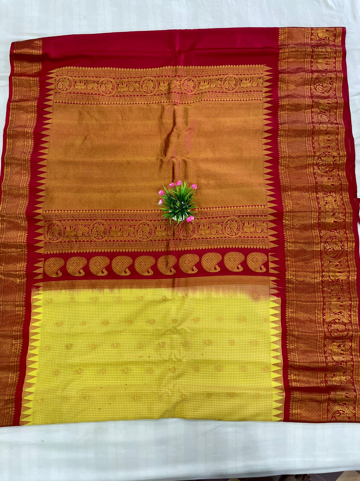 Gadwal Pure Silk Traditional Big Border PL Sarees S2-20-08-24