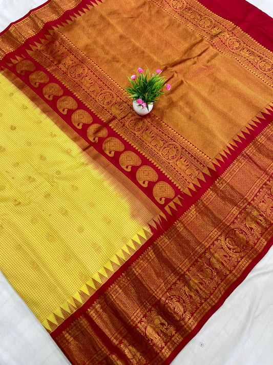 Gadwal Pure Silk Traditional Big Border PL Sarees S2-20-08-24