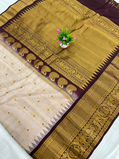 Gadwal Pure Silk Traditional Big Border PL Sarees S2-20-08-2024