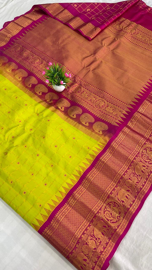 Gadwal Pure Silk Traditional Big Border PL Sarees S2-22-08-2024