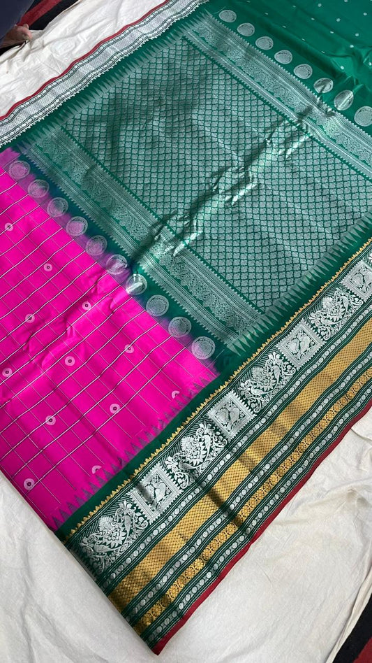 Gadwal Pure Silk Traditional Big Border PL Sarees S1-26-09-24