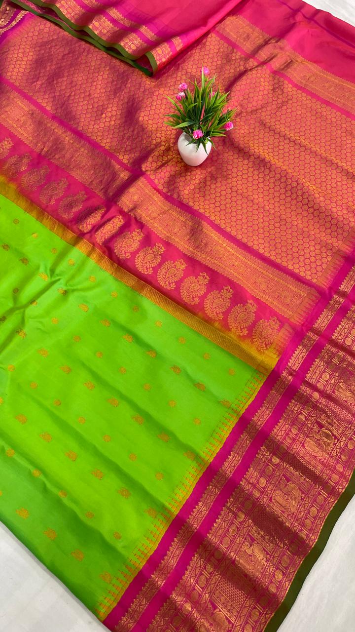 Gadwal Pure Silk Traditional Big Border PL Sarees S2-22-08-24