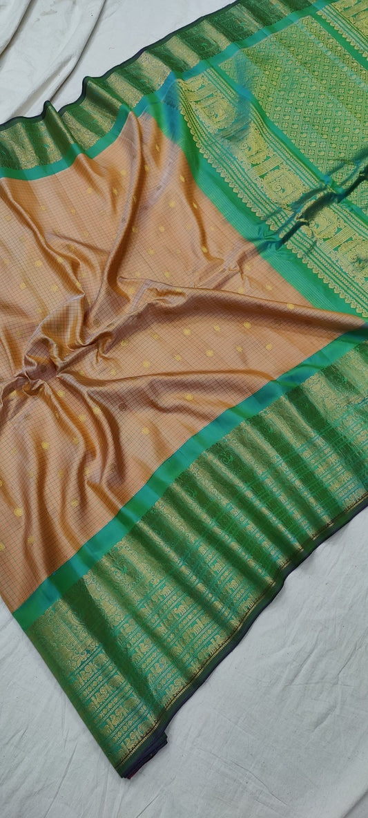 Gadwal Handloom Pure Silk Kuttu Border S2-27-04-24