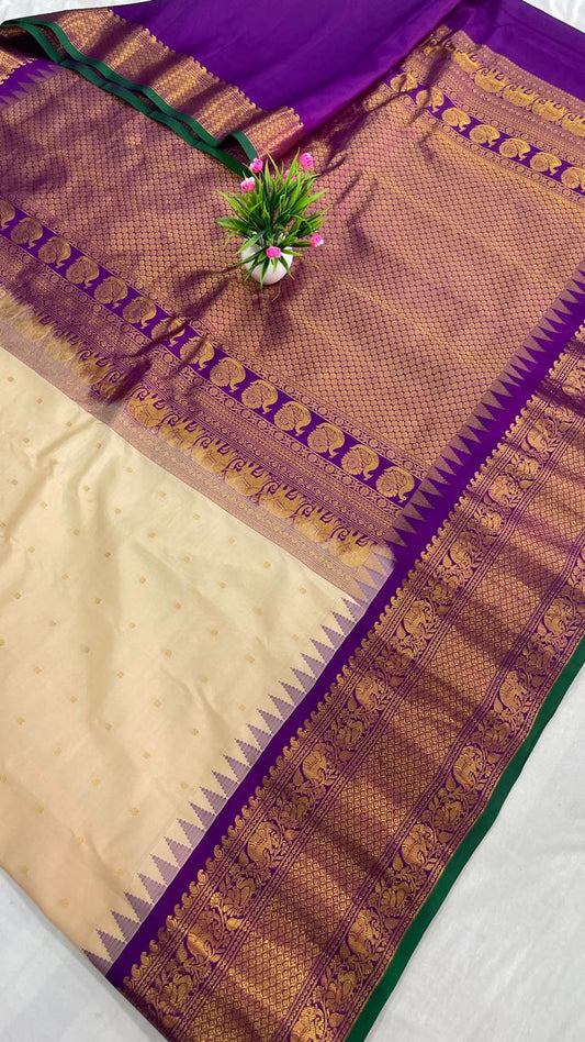 Gadwal Pure Silk Traditional Big Border PL Sarees S2-22-08-24