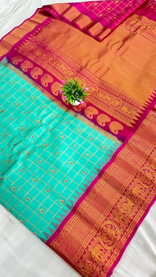 Gadwal Pure Silk Traditional Big Border PL Sarees S2-22-08-2024