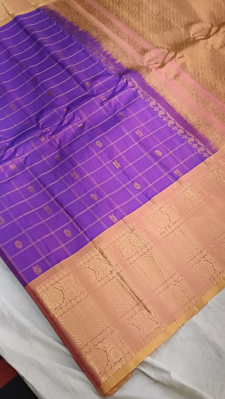 Gadwal Pure Pattu Kanchi Boder with Blouse sarees 250325 S1