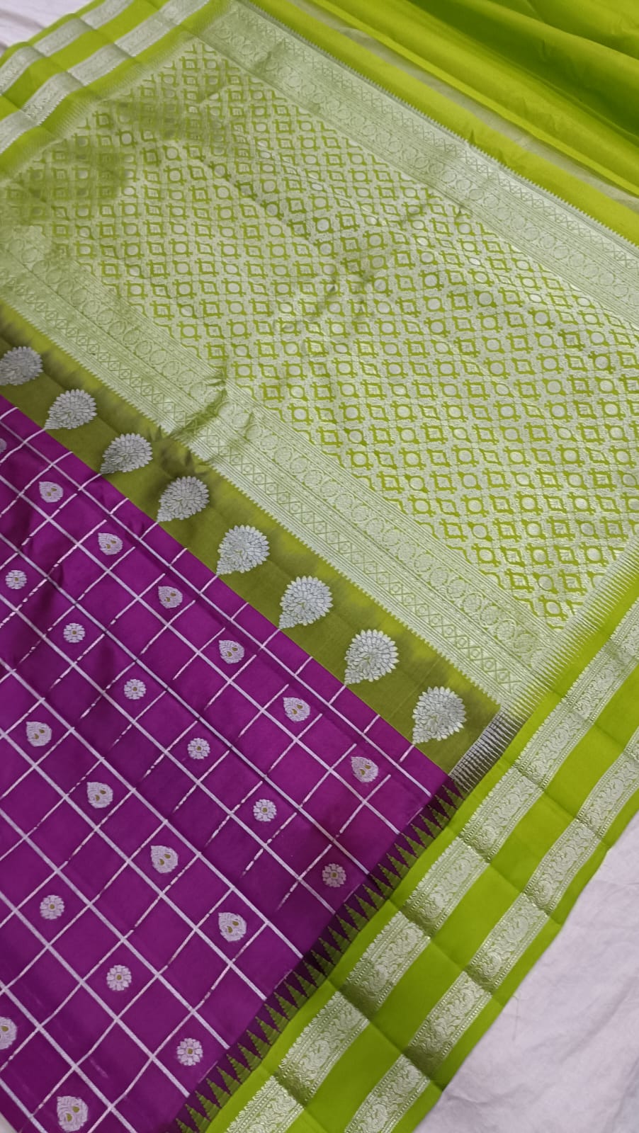 Gadwal Pure Pattu PL Gape Border sarees with Blouse Sarees 260325 S1