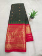 Gadwal Mixed Silk Kanchi Border With Blouse Sarees 010425 S1