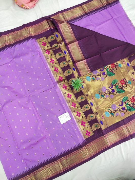 Gadwal mixed silk paithani pallu with blouse sarees 010825  S2